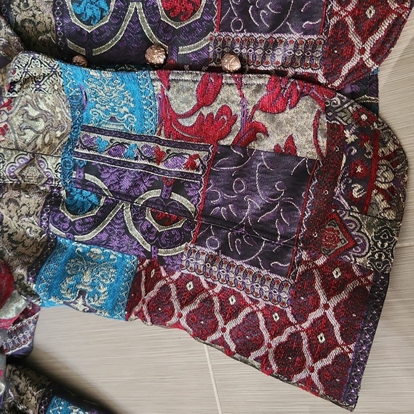 E L C C Geometric Jacquard Blazer Size L - Picture 17 of 17